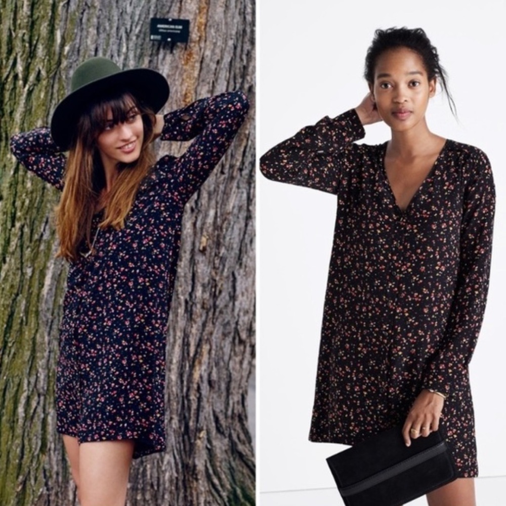 Madewell et Sézane Silk Elly Shirtdress